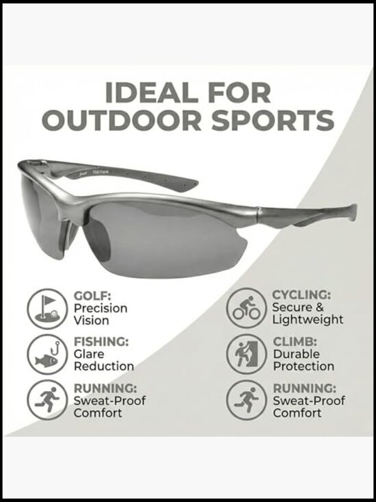 Polarized Sports Sunglasses TR90 Frame UV400 Protection Running Cycling Fishing main image 5